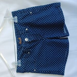 Seven7 navy blue polka dot shorts, Sz 8